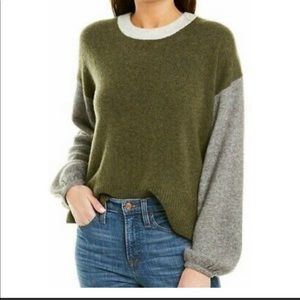 MADEWELL Color-Block Balloon Sleeve Sweater